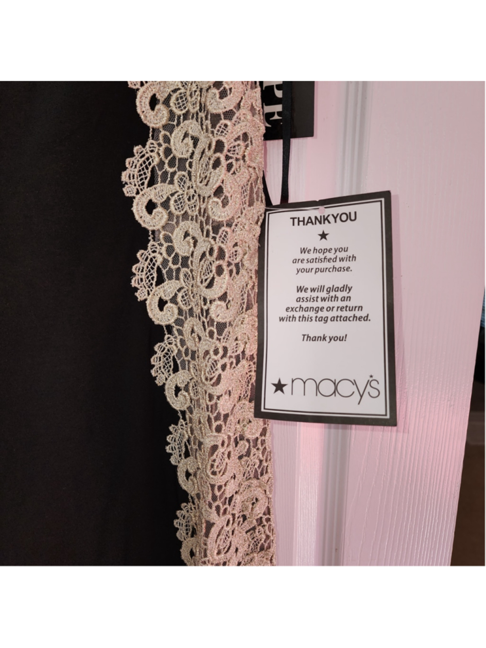 Women's Xscape Black and Beige Lace Dress - formal, size 18W - Picture 4 of 6